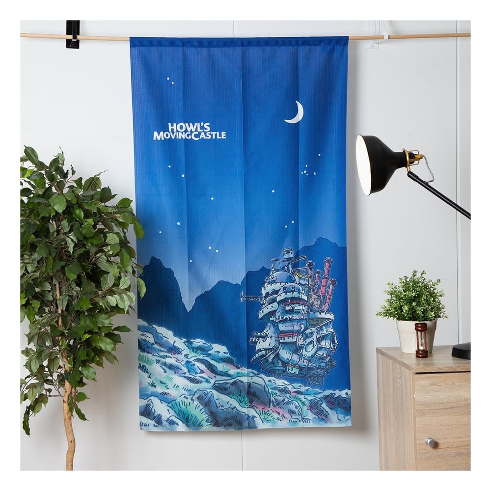El castillo ambulante Cortinas Noren Moonlit night