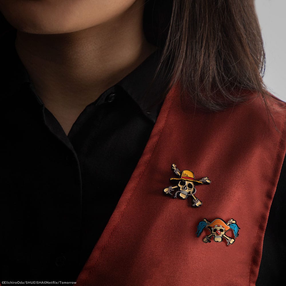 One Piece Pack 2 Pin Chapas Luffy & Buggy