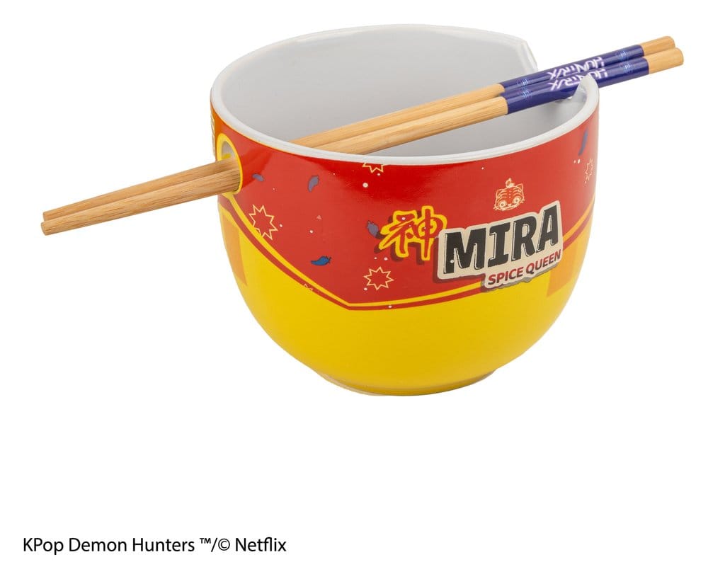 Las guerreras K-pop Bol de Ramen con Palillos Mira Spice Queen