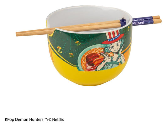 Las guerreras K-pop Bol de Ramen con Palillos Zoey Hamburger