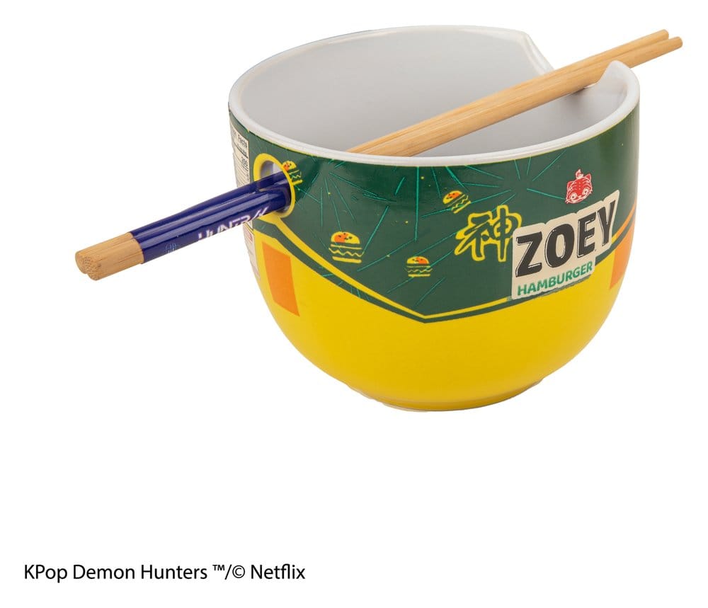 Las guerreras K-pop Bol de Ramen con Palillos Zoey Hamburger
