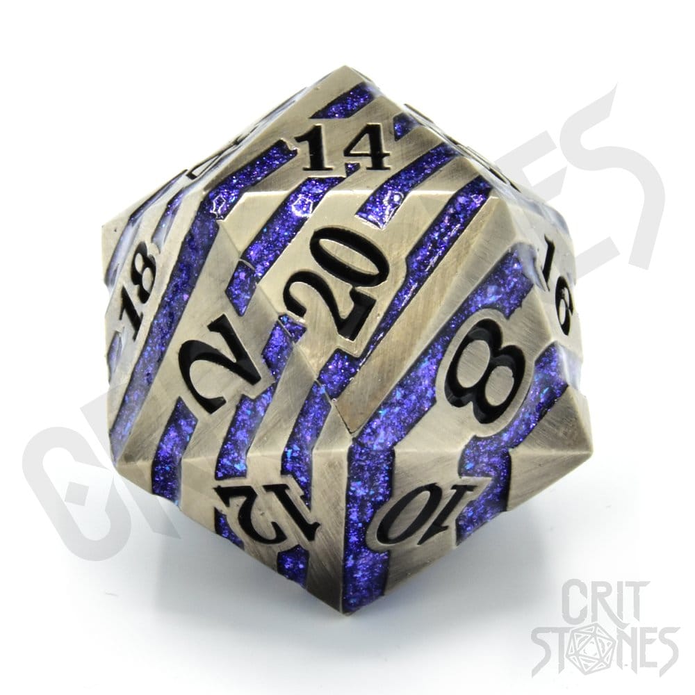 CritStones Metal dado D20 Engraved Elder 3 cm