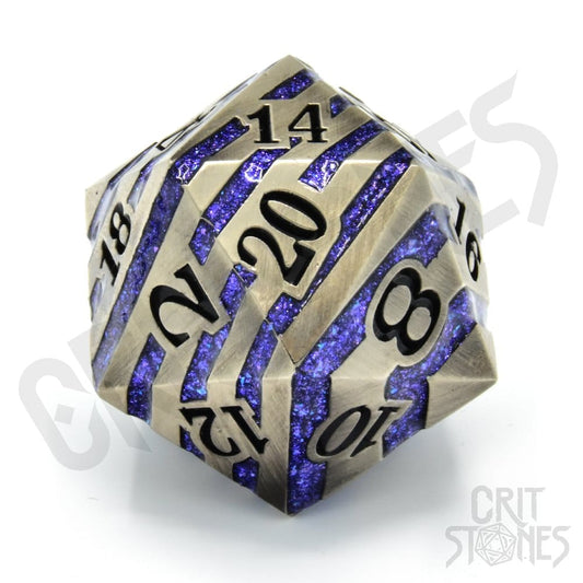 CritStones Metal dado D20 Engraved Elder 3 cm