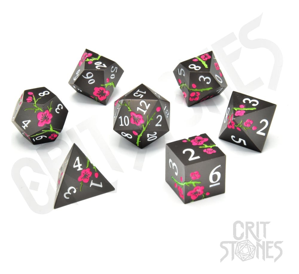 CritStones Metal Pack de Dados Nighttime Blossom (7)