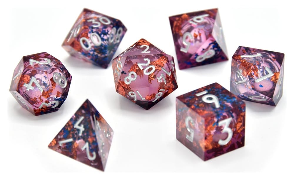 CritStones Liquid Core Pack de Dados Fey Mist (7)