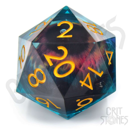 CritStones Liquid Core dados D20 Eye of the Oracle 5 cm - Z POP Toys