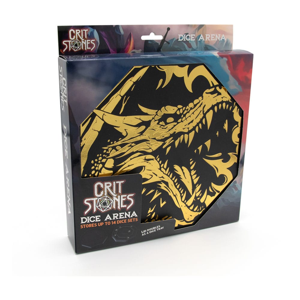 CritStones Arena Bandeja para dados Black Dragon (Yellow Lid)