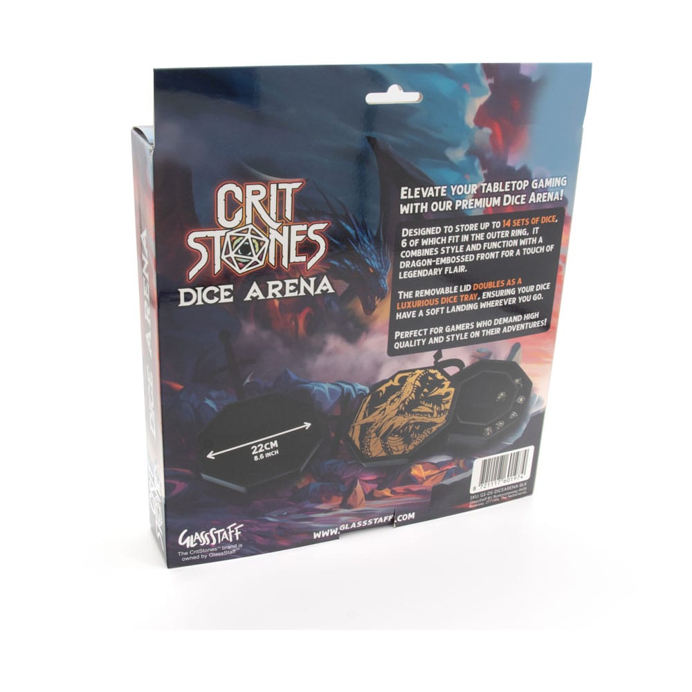 CritStones Arena Bandeja para dados Black Dragon (Yellow Lid)