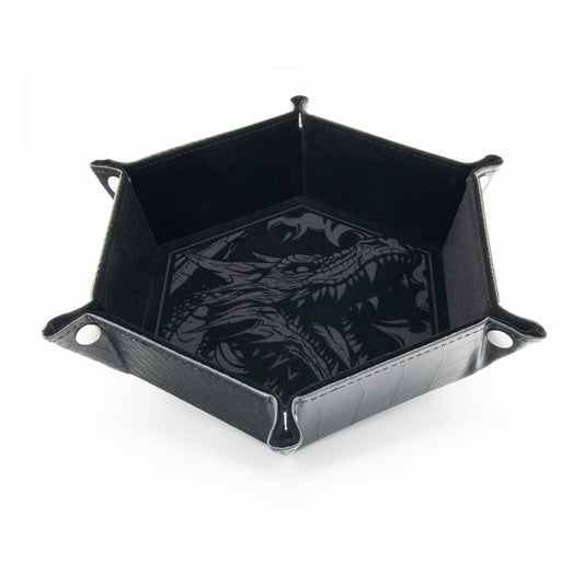 CritStones Bandeja plegable para dados Dragon Skin Edition Black
