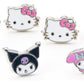 Sanrio Juego de Pendientes de Botón Hello Kitty, Kuromi y My Melody