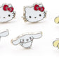 Sanrio Juego de Pendientes de Botón Hello Kitty, Cinnamon Roll y Pompompurin