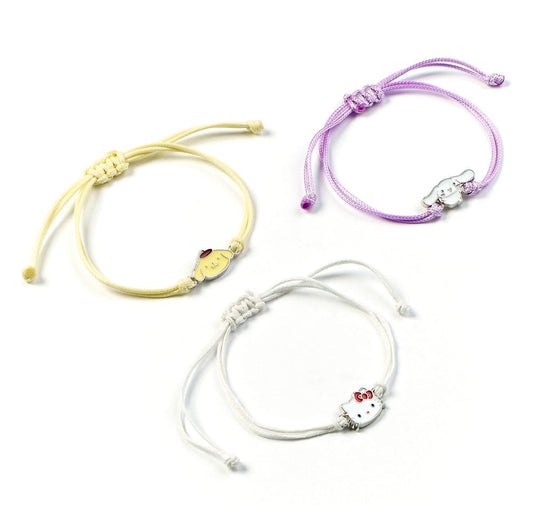 Sanrio pack de 3 Brazaletes Hello Kitty, Cinnamonroll y Pompompurin