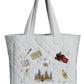 Harry Potter Bolsa Iconos Bordados de Terciopelo