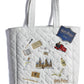 Harry Potter Bolsa Iconos Bordados de Terciopelo
