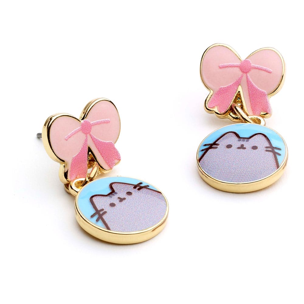 Pusheen Pendientes Drop Pink Bows