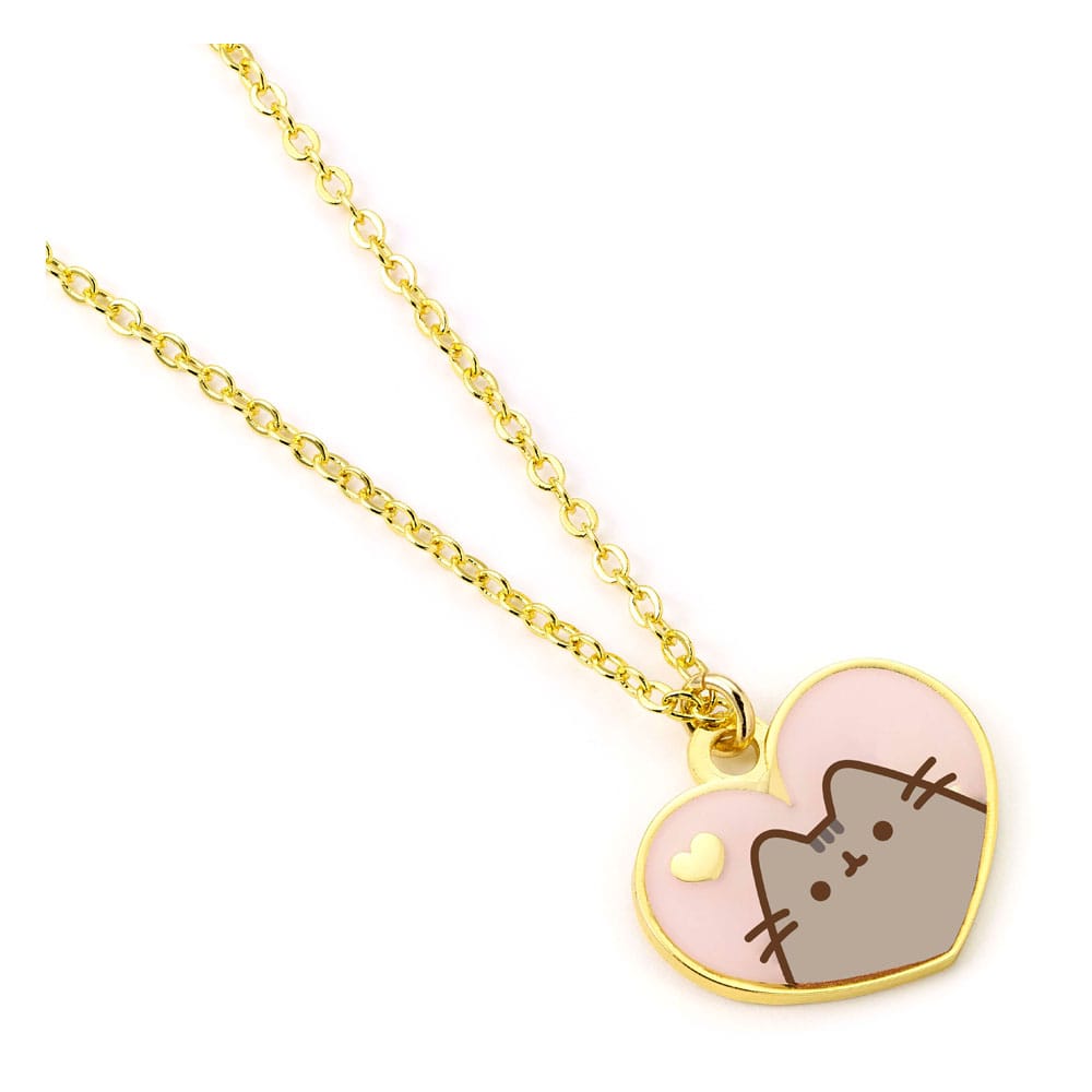Pusheen Collar con Colgante Pink and Gold Heart