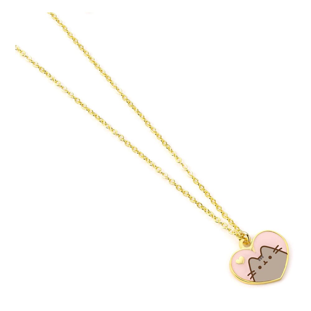 Pusheen Collar con Colgante Pink and Gold Heart