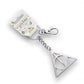 Harry Potter Llavero Deathly Hallows (bañado en plata)
