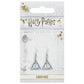 Harry Potter Pendientes Deathly Hallows (bañado en plata)