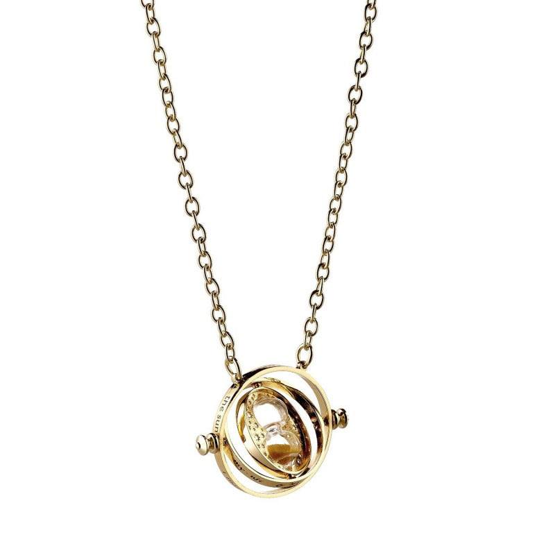 Harry Potter Collar con Colgante Spinning Time Turner (bañado en oro)
