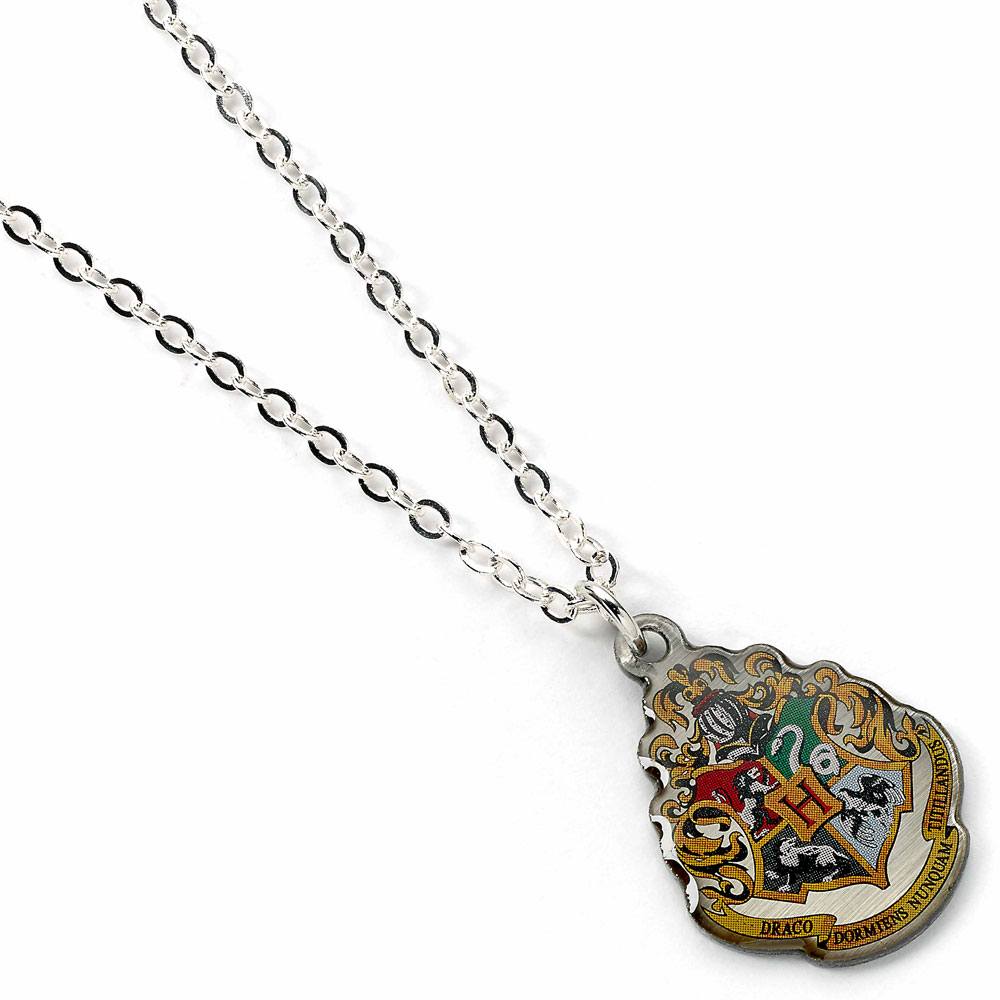 Harry Potter Collar con Colgante Hogwarts (bañado en plata)
