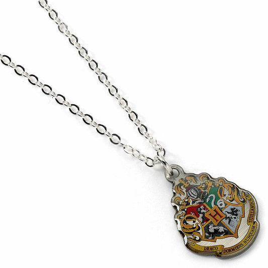 Harry Potter Collar con Colgante Hogwarts (bañado en plata)
