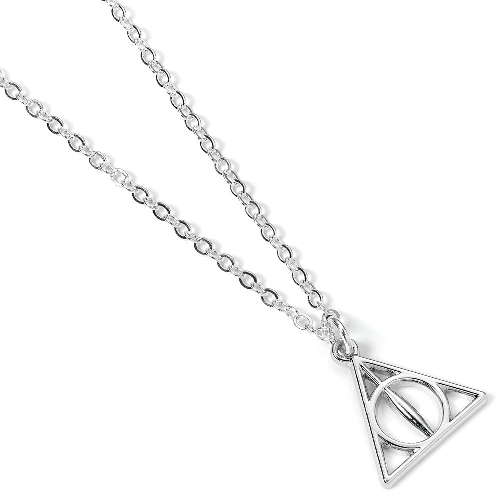 Harry Potter Collar con Colgante Deathly Hallows (bañado en plata)