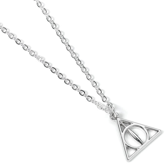 Harry Potter Collar con Colgante Deathly Hallows (bañado en plata)