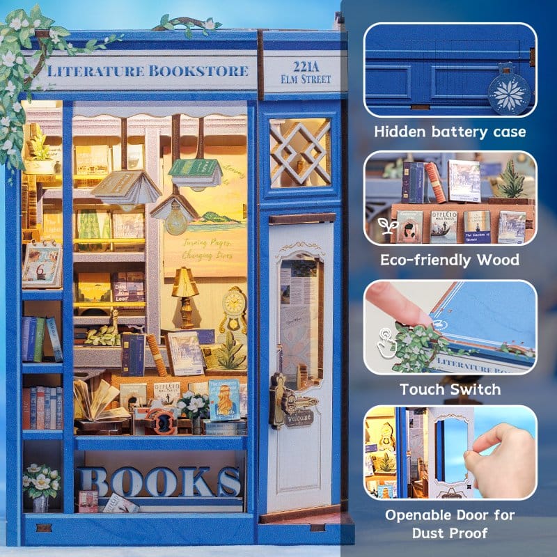 Maqueta Book Nook Literature Bookstore 17 x 12 cm