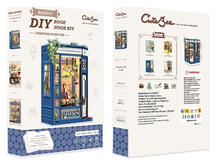 Maqueta Book Nook Literature Bookstore 17 x 12 cm