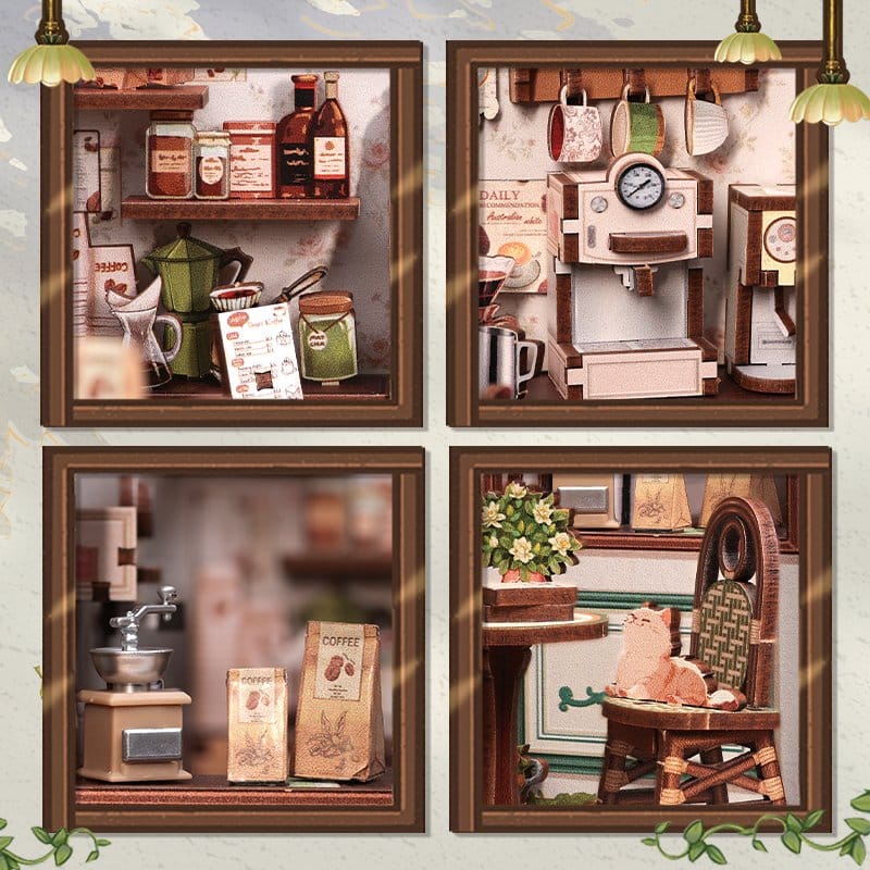 Maqueta Model Kit Miniature House Sunny Cafe 20 x 16 cm