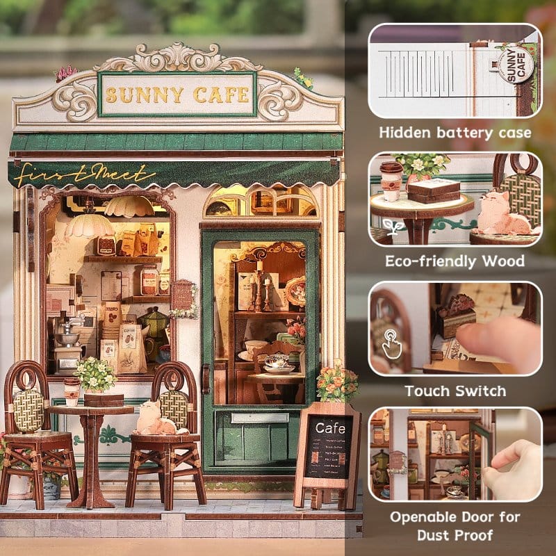 Maqueta Model Kit Miniature House Sunny Cafe 20 x 16 cm