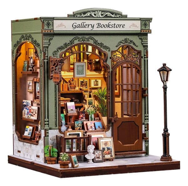Maqueta Model Kit Miniature House Gallery Bookstore 20 x 16 cm