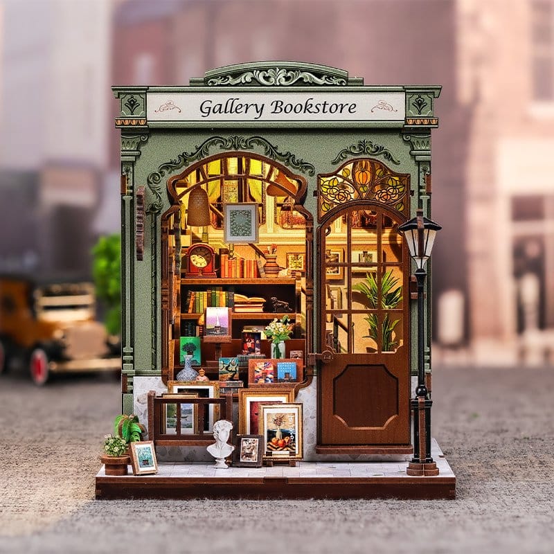 Maqueta Model Kit Miniature House Gallery Bookstore 20 x 16 cm