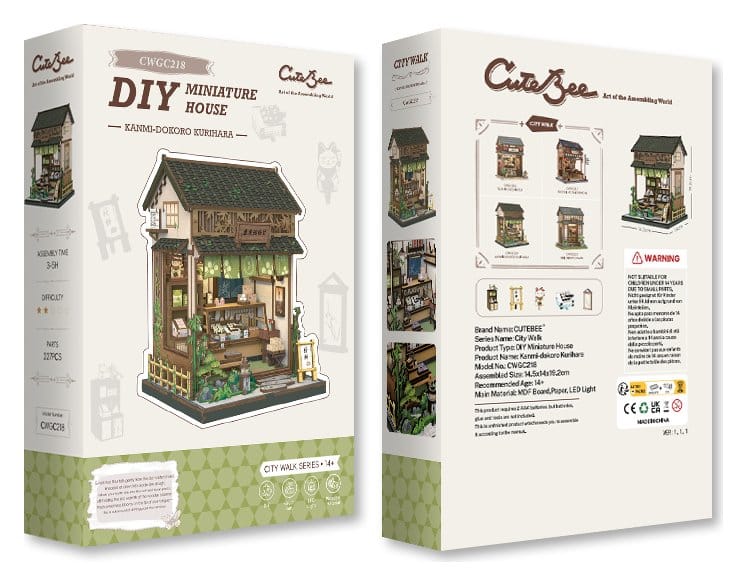 Maqueta Model Kit Miniature House Kanmi-dokoro Kurihara 19 x 15 cm