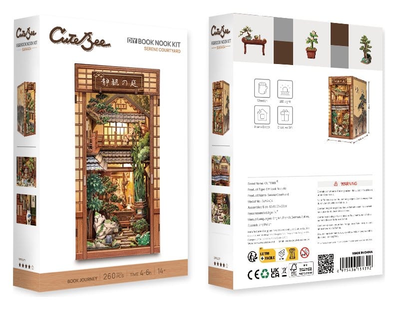 Maqueta Book Nook Serene Courtyard 22 x 12 cm