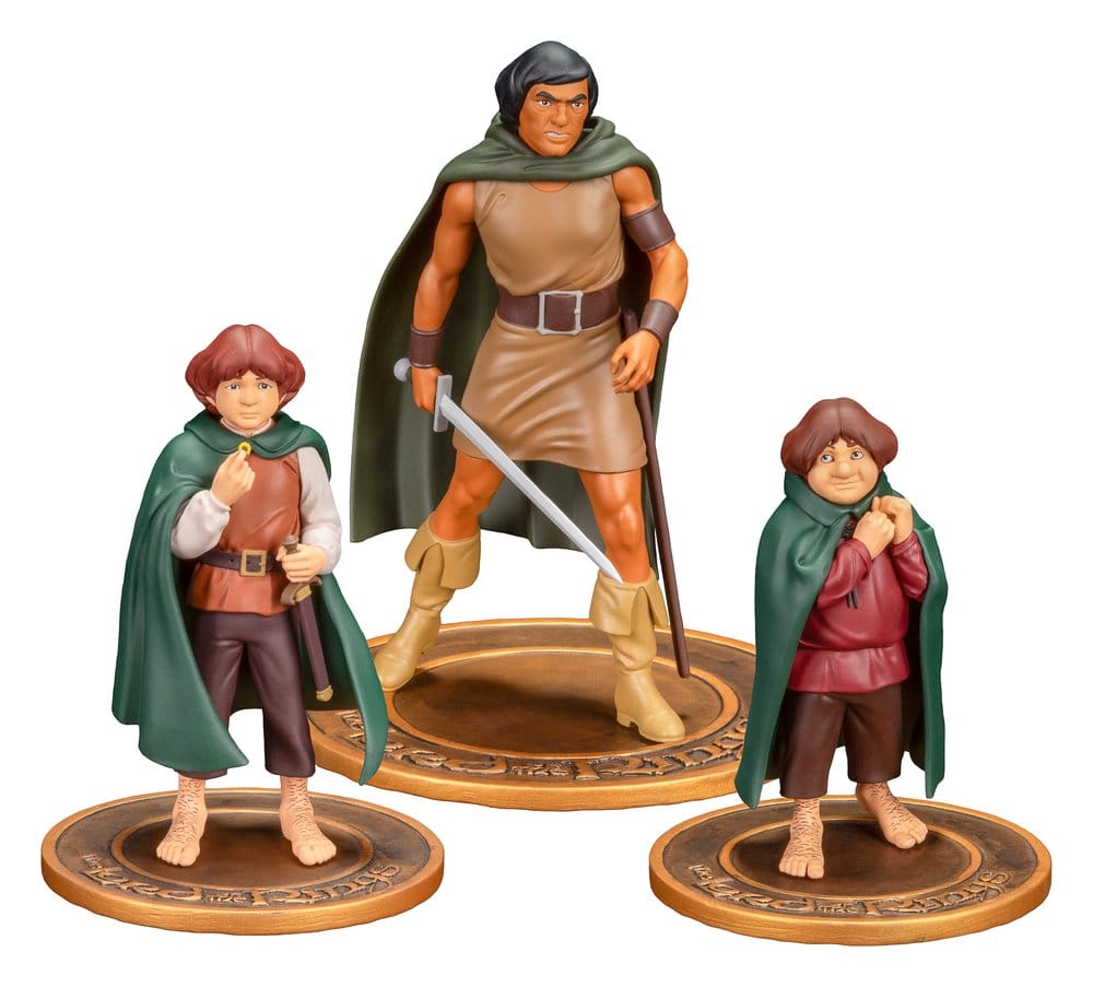 El Señor de los Anillos Animated Film Pack de 3 Figuras PVC Frodo, Aragorn, and Samwise