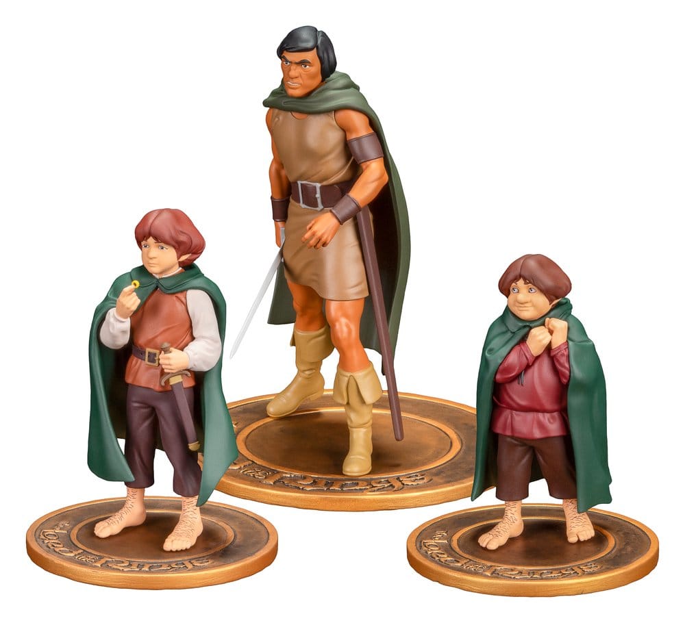El Señor de los Anillos Animated Film Pack de 3 Figuras PVC Frodo, Aragorn, and Samwise