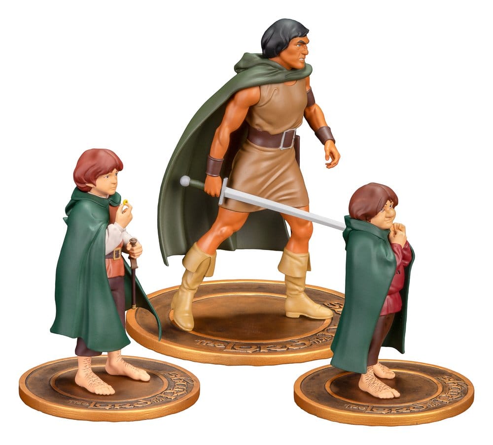 El Señor de los Anillos Animated Film Pack de 3 Figuras PVC Frodo, Aragorn, and Samwise