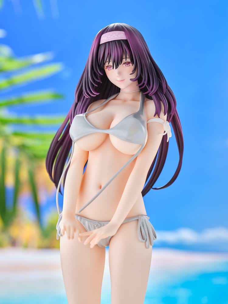 Original Model Estatua 1/5 Tomoe Sakura Swimsuit Black Hair Wholesome Ver. Illustration by Toshi Tsutakaze 32 cm