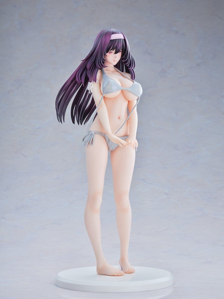 Original Model Estatua 1/5 Tomoe Sakura Swimsuit Black Hair Wholesome Ver. Illustration by Toshi Tsutakaze 32 cm