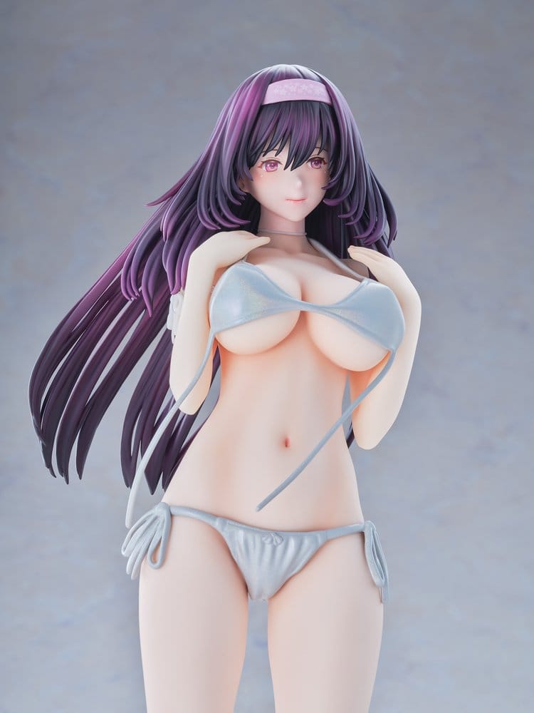 Original Model Estatua 1/5 Tomoe Sakura Swimsuit Black Hair Wholesome Ver. Illustration by Toshi Tsutakaze 32 cm