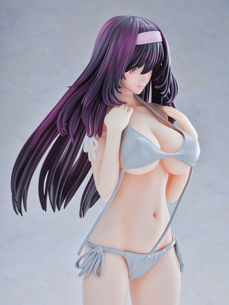 Original Model Estatua 1/5 Tomoe Sakura Swimsuit Black Hair Wholesome Ver. Illustration by Toshi Tsutakaze 32 cm
