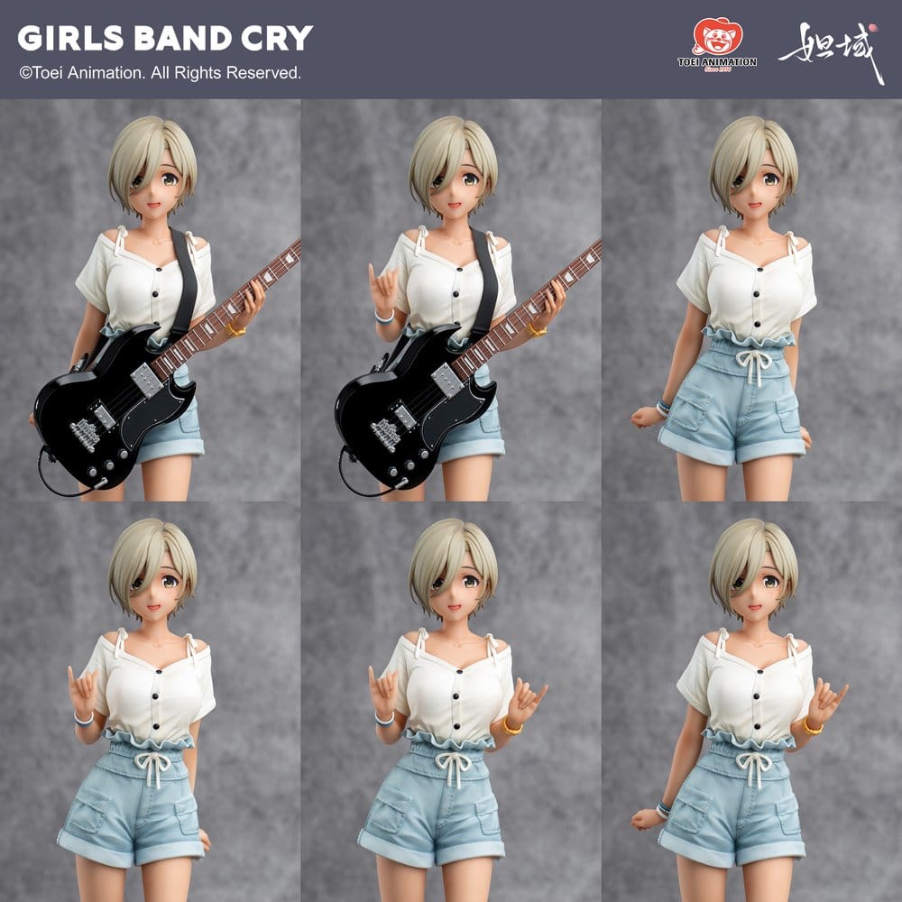 Girls Band Cry Estatua PVC 1/7 Natsu wo Mankitsu shite Sakebe Series No. 3 Rupa 26 cm