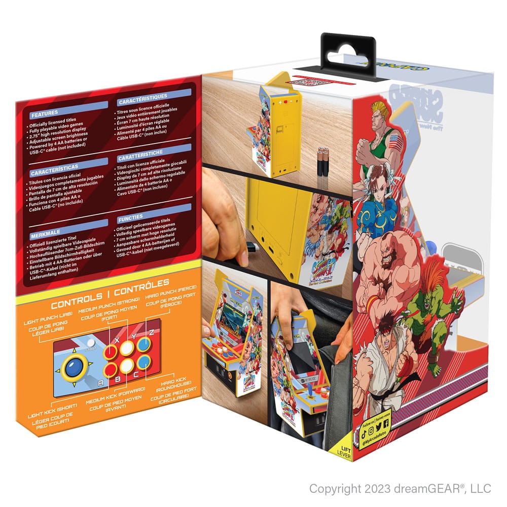 Super Street Fighter II Consola portátil de juegos retro Arcade Micro Player Pro - Z POP Toys