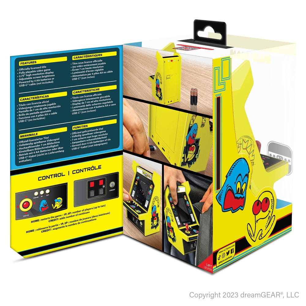 Pac-Man Consola portátil de juegos retro Arcade Micro Player Pro - Z POP Toys