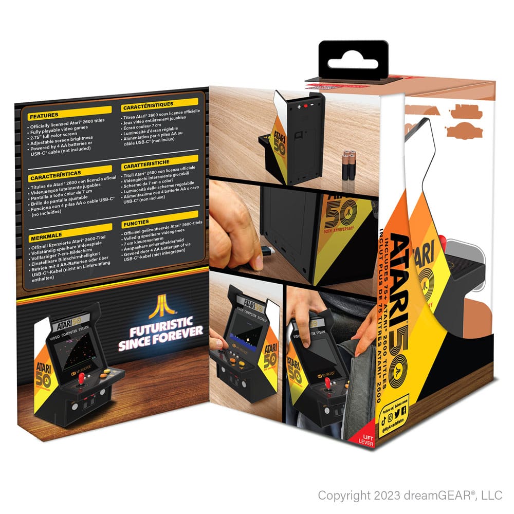 Atari Consola portátil de juegos retro Arcade Micro Player Pro - Z POP Toys