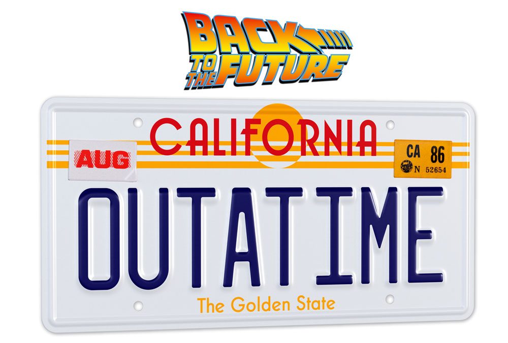 Back To The Future Replica 1/1 ´Outatime´ DeLorean Matrícula