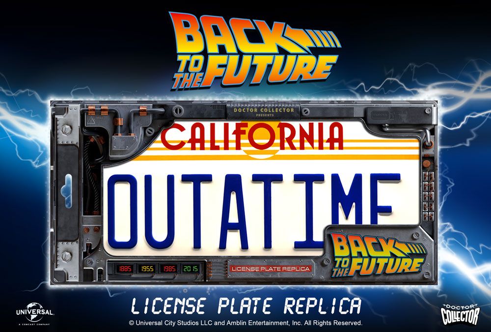 Back To The Future Replica 1/1 ´Outatime´ DeLorean Matrícula