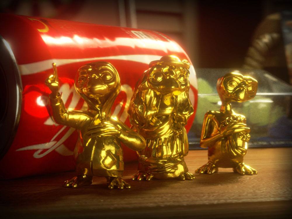 E.T. El Extraterrestre Pack de 3 Minifiguras Collector's Set Golden Edition 5 cm